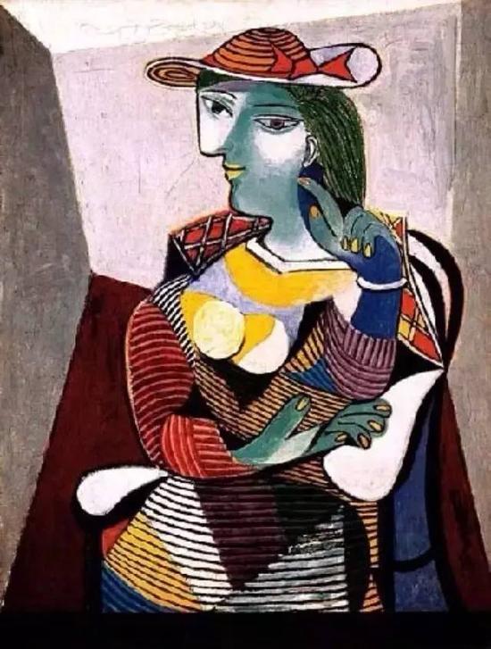 王健林收藏的著名毕加索油画《戴帽女人》