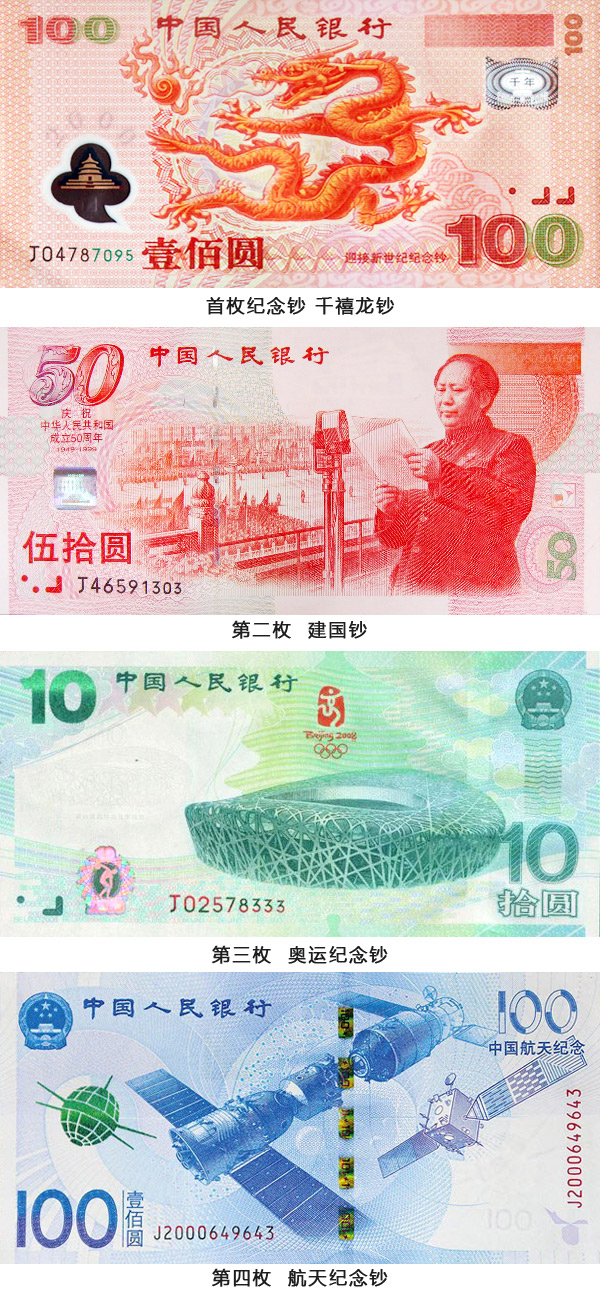 中国发行的纪念钞