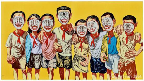 曾梵志《面具系列 1996 NO.6》2017年在保利香港以1.05亿港元售出