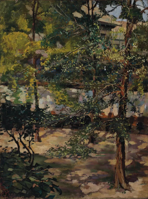 风景（夏日树萌）油画 1946年 75cm×57cm 中央美术学院美术馆藏