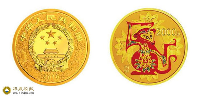 155.52克（5盎司）圆形金质彩色纪念币