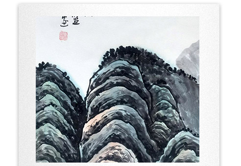 刘二郎作品主席诗意可染丹青之井冈山细节描写