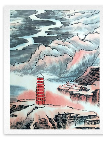 刘二郎作品主席诗意可染丹青之北国风光细节描写