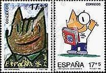 西班牙邮政发行的奥运会吉祥物邮票