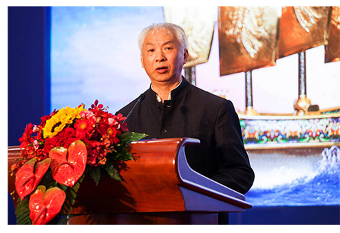 中国著名艺术品鉴定家蔡国声致辞并点评双国礼《友谊之船》