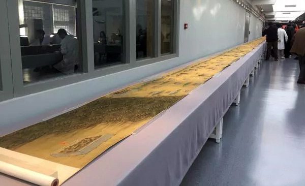 丝路山水地图在博物馆展出