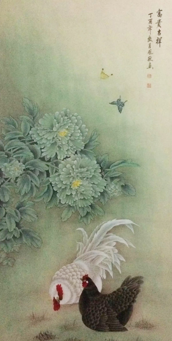徐凤秋国画作品《富贵吉祥》，约68×136cm，8.3平尺
