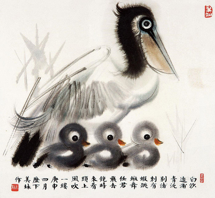 作品《鸭戏图》镜心，设色纸本，成交价格RMB59.8万，35.5x38cm；约49.8万元/平方尺。
